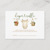 Boeren Markt Baby shower Luier Raffle Informatiekaartje (Voorkant)