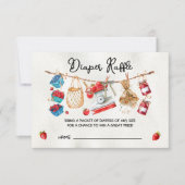 Boeren Markt Baby shower Luier Raffle kaart (Voorkant)