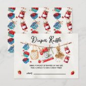 Boeren Markt Baby shower Luier Raffle kaart (Voorkant / Achterkant)