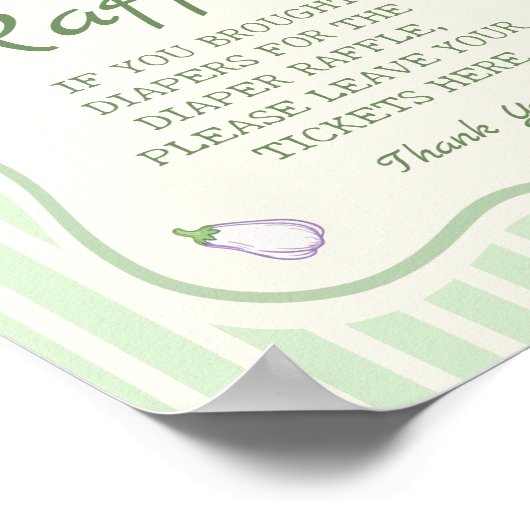 Boeren Markt Baby shower Luier Raffle Poster (Hoek)