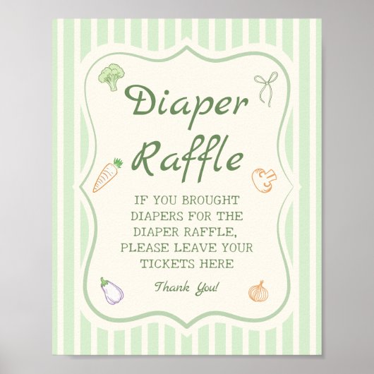 Boeren Markt Baby shower Luier Raffle Poster (Voorkant)