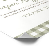 Boeren Markt Baby shower Luier Raffle Sign Poster (Hoek)