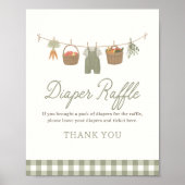 Boeren Markt Baby shower Luier Raffle Sign Poster (Voorkant)