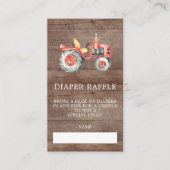 Boeren Markt Baby shower Luier Raffle Ticket Informatiekaartje (Voorkant)