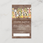 Boeren Markt Baby shower Luier Raffle Ticket Informatiekaartje (Voorkant)