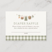 Boeren Markt Baby shower Luier Raffle Ticket Informatiekaartje (Voorkant)