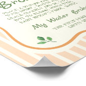 Boeren markt Baby shower Mijn water brak Poster (Hoek)