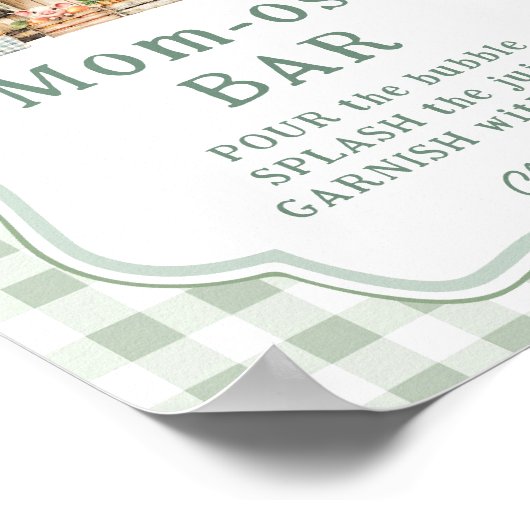 Boeren Markt Baby shower Mom-osa Bar Poster (Hoek)