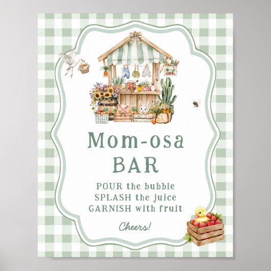 Boeren Markt Baby shower Mom-osa Bar Poster (Voorkant)