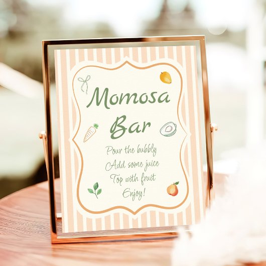 Boeren Markt Baby shower Momosa Bar Poster