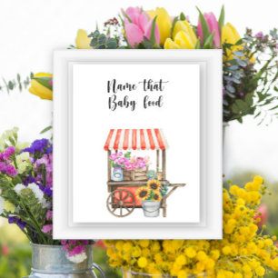 Boeren markt baby shower - Noem dat baby voedsel Poster