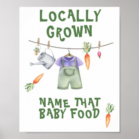 Boeren markt baby shower - Noem dat baby voedsel Poster (Voorkant)