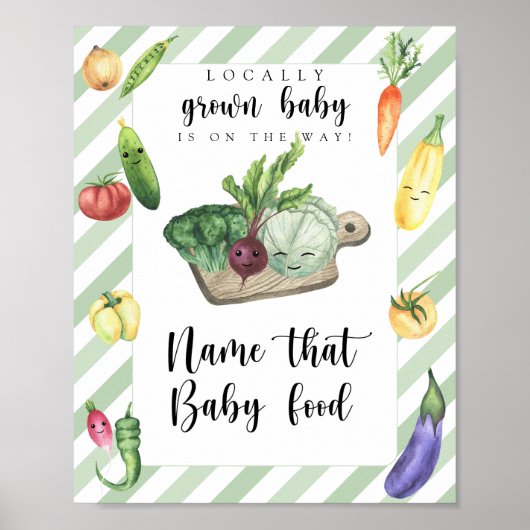 Boeren markt baby shower - Noem dat baby voedsel Poster (Voorkant)