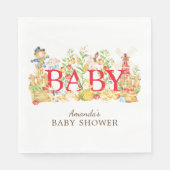 Boeren Markt Baby shower Papieren servetten (Voorkant)