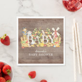 Boeren Markt Baby shower Papieren servetten (Insitu)