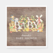Boeren Markt Baby shower Papieren servetten (Voorkant)