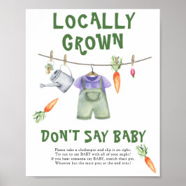 Boeren markt baby shower - Zeg niet baby Poster