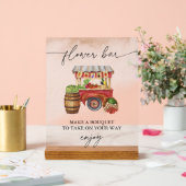 Boeren Markt Bloem Boeket Bar Teken Acryl Bord (Huwelijk)