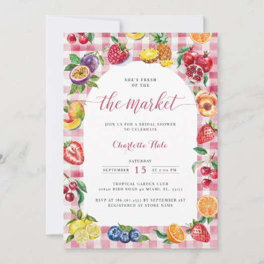 Boeren Markt Bruids Douche Uitnodiging (Voorkant)