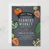 Boeren Markt Chalkboard VIrtual Baby shower Kaart (Voorkant)