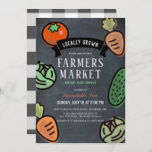 Boeren Markt Chalkboard VIrtual Baby shower Kaart (Voorkant / Achterkant)