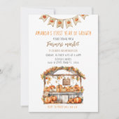 Boeren Markt Eerste Jaar Groei Verjaardag Kaart (Voorkant)