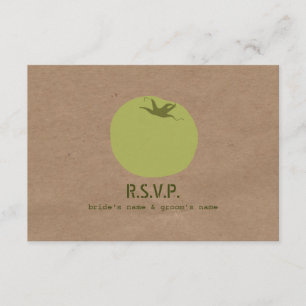 Boeren Markt Geïnspireerd Bruiloft RSVP Groene Tom Kaartje