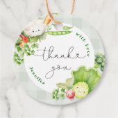 Boeren markt genderneutrale verjaardag dank u bedankjes labels (Voorkant)