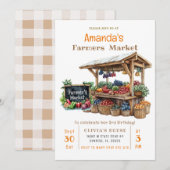 Boeren Markt Groen Groenten Fruit Verjaardag Kaart (Voorkant / Achterkant)