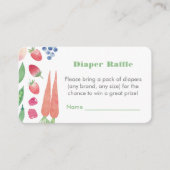 Boeren Markt Groene Baby shower Luier Raffle Informatiekaartje (Voorkant)