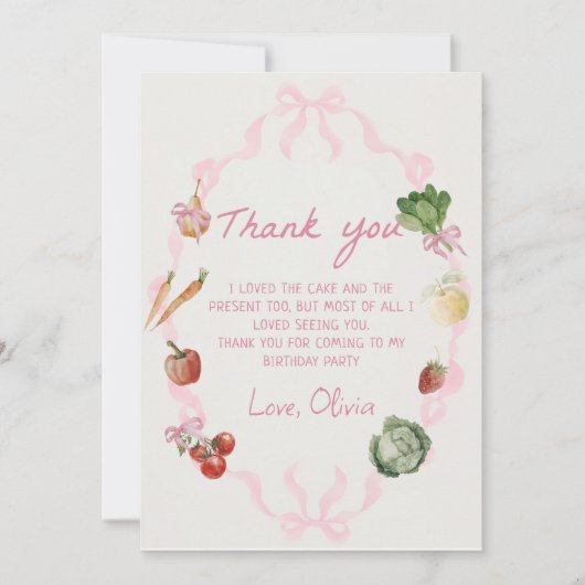 Boeren markt groente dank u kaart (Voorkant)