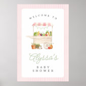 Boeren Markt Groente Stand Baby shower Poster (Voorkant)
