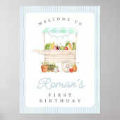 Boeren Markt Groente Stand Verjaardag Welkom Poster (Voorkant)