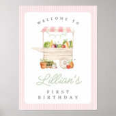 Boeren Markt Groente Stand Verjaardag Welkom Poster (Voorkant)