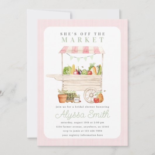 Boeren Markt Groente Stand Vrijgezellenfeest Kaart (Voorkant)