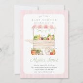 Boeren markt groentefruit stand Baby shower Kaart (Voorkant)