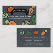 Boeren Markt Groenten Boerderij Krijtbord Visitekaartje (Voorkant / Achterkant)