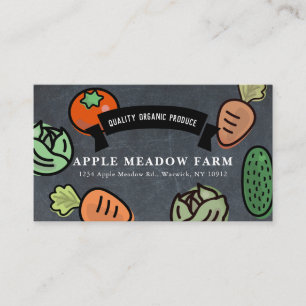 Boeren Markt Groenten Boerderij Krijtbord Visitekaartje