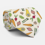 Boeren Markt Groenten patroon Stropdas (Opgerold)
