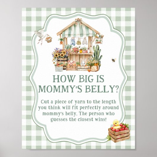 Boeren Markt Hoe groot is de buik van mama Poster (Voorkant)