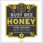 Boeren Markt Honing Jar Sticker (Vel)