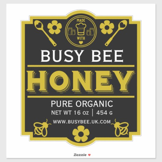 Boeren Markt Honing Jar Sticker (Vel)