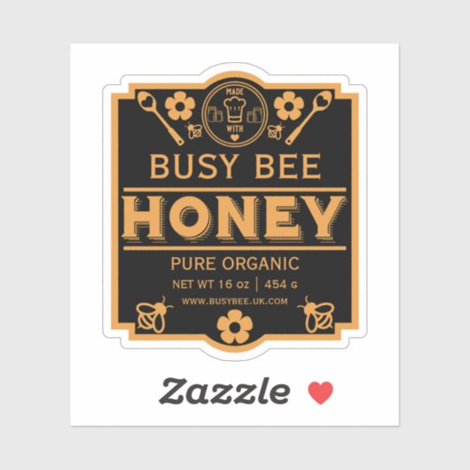Boeren Markt Honing Jar Sticker (Vel)