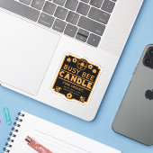 Boeren Markt Honing Kaarsen Sticker (Laptop met iPhone)