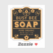 Boeren Markt Honing Zeep Sticker (Vel)