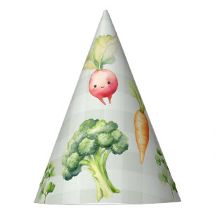 Boeren markt kinderen verjaardag lokaal geteeld feesthoedjes