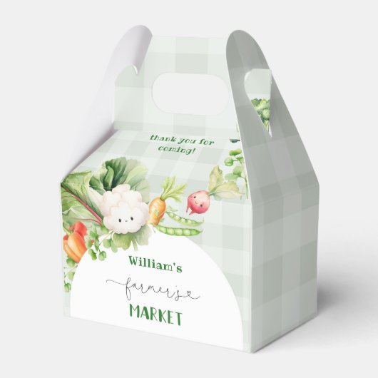 Boeren markt kinderen verjaardagsfeestje bedankdoosjes (Voorkant Zijde)