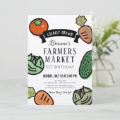 Boeren Markt Kraft Papier 1e Verjaardag Kaart (Staand voorkant)