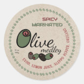 Boeren Markt Kruidige Olijfmix Medley Schattige La Ronde Sticker (Voorkant)