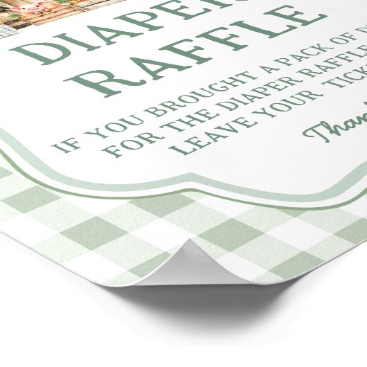 Boeren Markt Lokaal Gegroeide Luier Raffle Poster (Hoek)